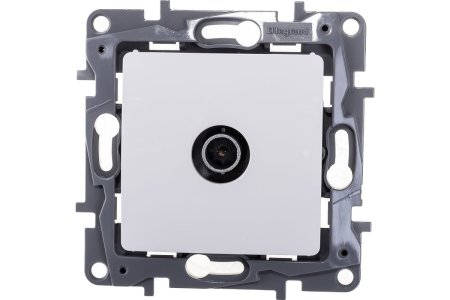 Розетка TV звезда встраиваемая Legrand Etika цвет белый, арт. 672251