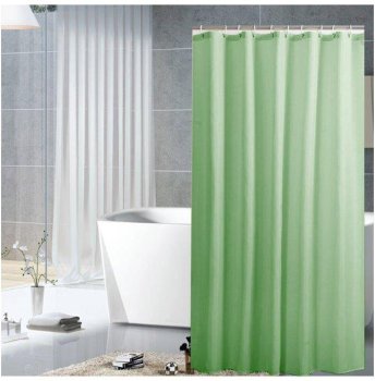 Штора для ванной  Рыжий кот 180х180см полиэтилен цвет зеленый