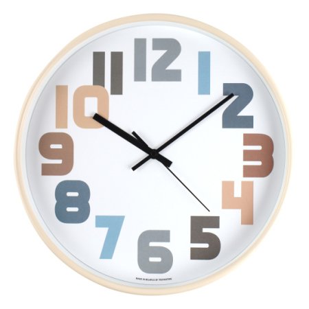 Часы настенные  Тройка Ø30см цвет бежевый