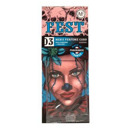 Ароматизатор подвесной картонный Aura fresh Fest №3 Paco Rabanne One Million