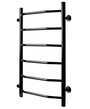 Полотенцесушитель ТЭРА Виктория 1" водяной 500х600 мм лесенка черный