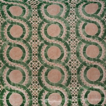 Коврик рулонный для ванной 130см Узоры зеленый Аквалиния