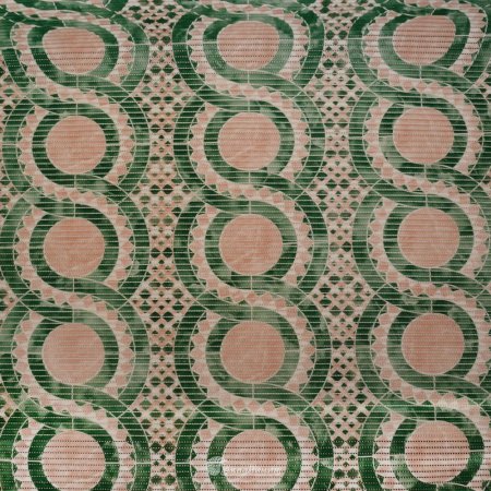 Коврик рулонный для ванной 130см Узоры зеленый Аквалиния