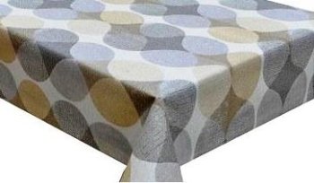 Клеенка ПВХ 20х 1,4м Glance Круги цвет серый