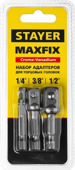 Адаптер для бит с торцевой головкой STAYER 26656-H3 50мм 3шт