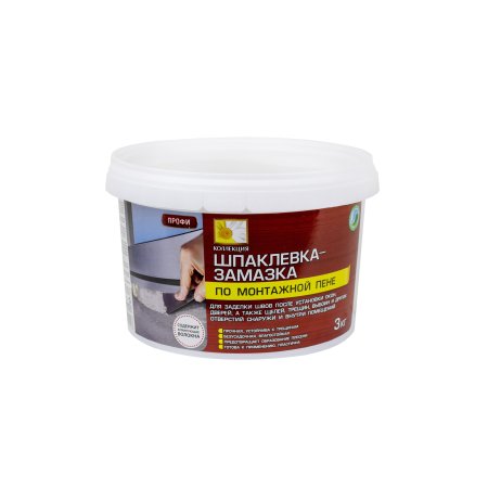 Замазка Ижсинтез Коллекция по монтажной пене серая 3 кг