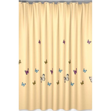 Штора для ванной  IDDIS Бабочка 200х200см полиэстер цвет желтый