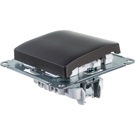 Выключатель встраиваемый Schneider Electric Glossa 1 кл. графит, без подсветки, арт. GSL001311