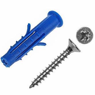 Саморез универсальный с дюбелем 6х36мм 3,5х40 мм оцинкованный  30шт