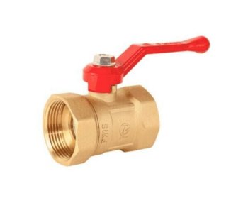 Кран шаровый ручка - рычаг ГАЛЛОП 3/4" красный вентиль ВН-ВН латунь