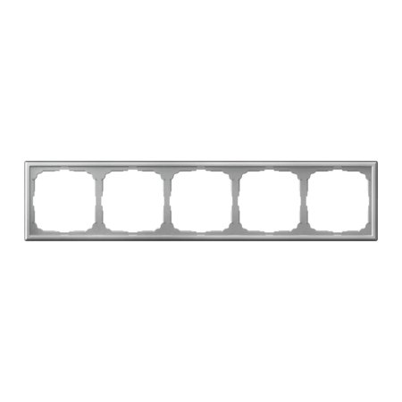 Рамка Systeme Electric ARTGALLERY 5 постов, цвет алюминий, арт. GAL000305