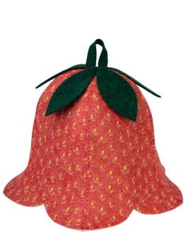 Шапка для бани ГлавБаня Клубничка войлок