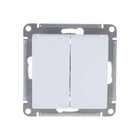 Выключатель встраиваемый Schneider Electric AtlasDesign 2 кл. белый, без подсветки, арт. ATN000151