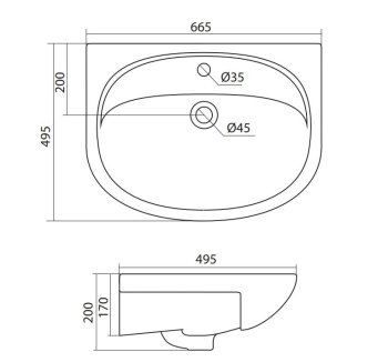 Раковина Santek Стелла фаянс овальное цвет белый