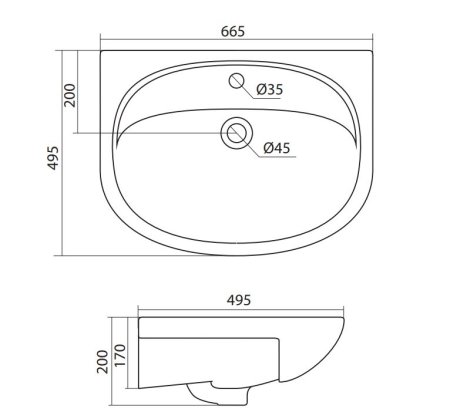 Раковина Santek Стелла фаянс овальное цвет белый