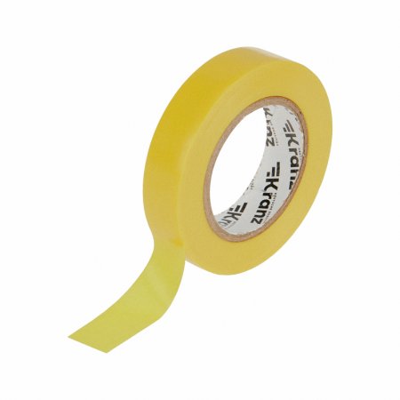 Изолента ПВХ Kranz 15мм*20м жёлтая, до 6000В