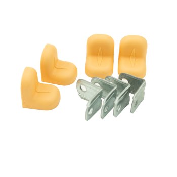 Уголок мебельный металлический с пластиковой крышкой 20х20х20мм обливной дуб 4шт