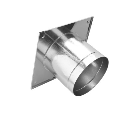 Узел потолочно-проходной квадратный/круглый 470х220мм 470х0,5/0,5мм нержавеющая+оцинкованная сталь хром