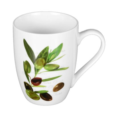 Кружка Оливки, 370 мл, фарфор цвет белый Кружка Оливки, 370 мл, фарфор цвет белый