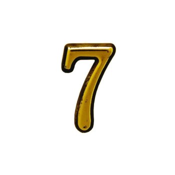 Цифра дверная №7 золото пластик