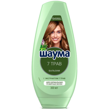 Бальзам-ополаскиватель для волос Шаума 7 трав для нормальных и жирных волос 300 мл