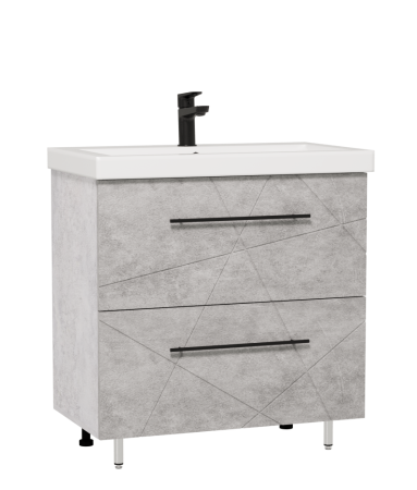 Тумба напольная Геометрия 70х77х44см цвет бетон лофт Тумба напольная Геометрия 70х77х44см цвет бетон лофт