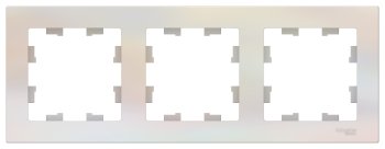 Рамка Schneider Electric AtlasDesign 3 поста, цвет жемчуг, арт. ATN000403