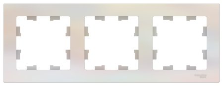 Рамка Schneider Electric AtlasDesign 3 поста, цвет жемчуг, арт. ATN000403