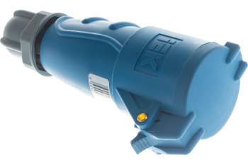 Розетка силовая переносная IEK 16А 220В 2К+З синяя прямая IP44