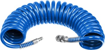 Шланг воздушный спиральный с фитингами 6х 8мм 15 бар 5м