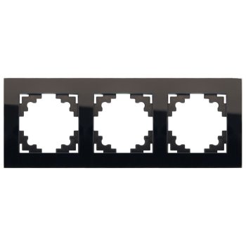 Рамка STEKKER Катрин 3 поста, цвет черный, арт. GFR00-7003-05