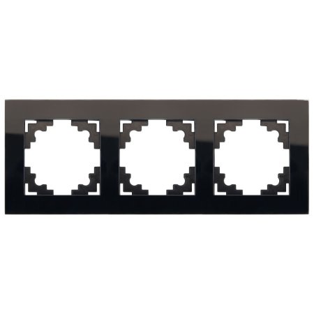 Рамка STEKKER Катрин 3 поста, цвет черный, арт. GFR00-7003-05