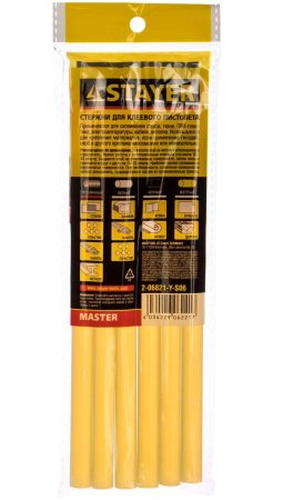 Стержни клеевые STAYER 11х200 мм 6 шт. цвет желтый/золотой