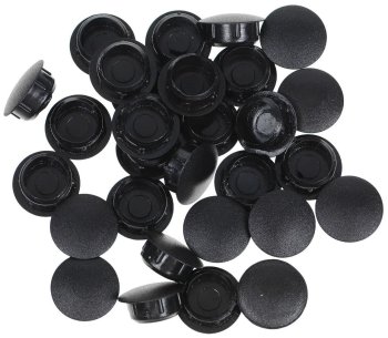 Заглушка декоративная 14мм черная 30 шт.