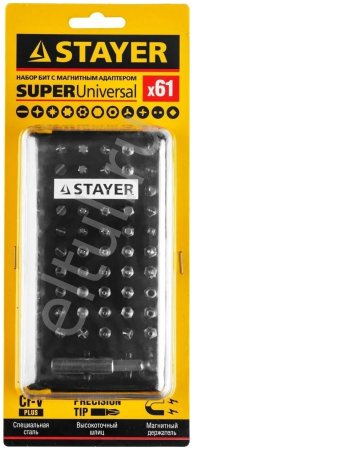 Набор бит один STAYER 26084-H61 25 мм 61 шт.