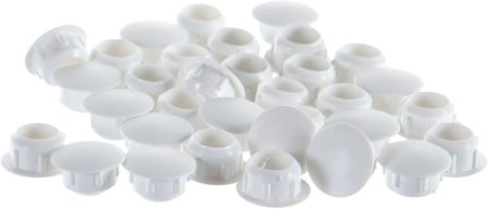 Заглушка декоративная 10мм белая 35 шт.