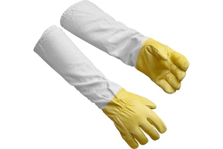 Перчатки садовые искусственная кожа L белый/желтый Перчатки садовые искусственная кожа L белый/желтый