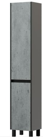 Пенал напольный Грэй 187х35х29см серый
