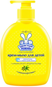 Крем-мыло жидкое Ушастый нянь 300мл Алоэ вера детское