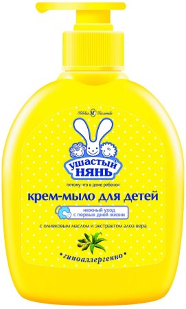 Крем-мыло жидкое Ушастый нянь 300мл Алоэ вера детское