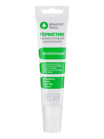 Герметик санитарный MasterTeks ProfiMaster силиконовый бесцветный 80 мл