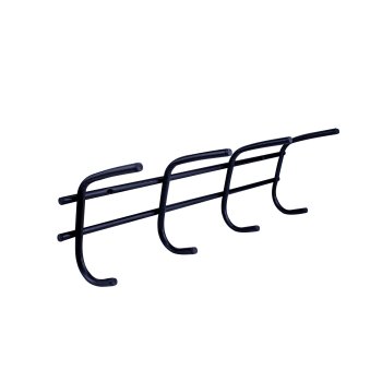 Вешалка настенная 4 крючка цвет черный