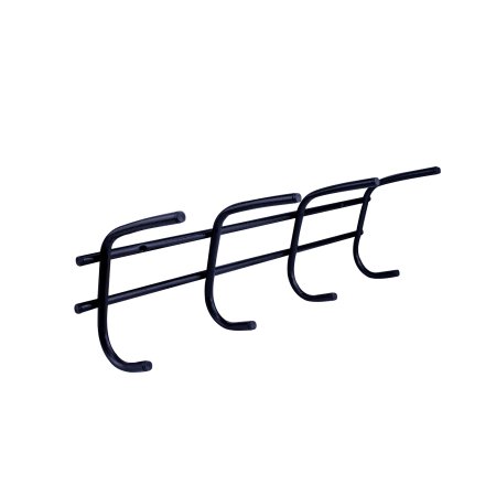 Вешалка настенная 4 крючка цвет черный