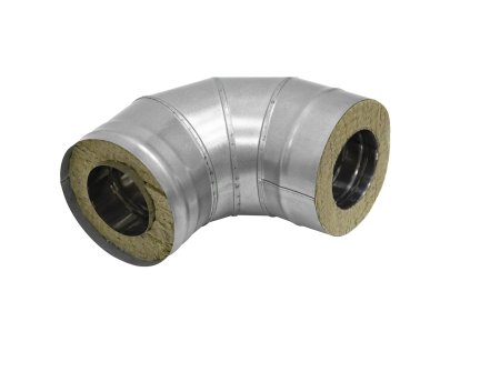 Сэндвич-отвод 115мм 200мм 1,0/0,5мм 90° нержавеющая+оцинкованная сталь