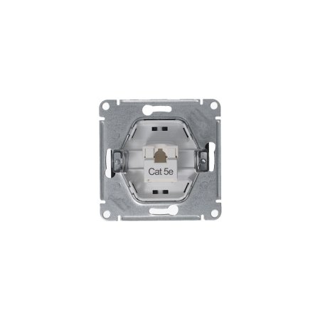 Розетка RJ45 кат.5е одноместная встраиваемая Schneider Electric Glossa цвет антрацит, арт. GSL000781K