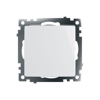 Выключатель встраиваемый STEKKER Катрин 1 кл. белый, без подсветки, арт. GLS10-7103-01