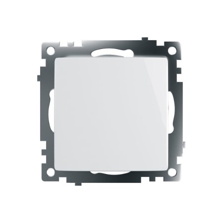 Выключатель встраиваемый STEKKER Катрин 1 кл. белый, без подсветки, арт. GLS10-7103-01