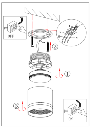 Спот ЭРА OL9 накладной неповоротный GX53 цвет белый