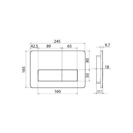 Клавиша для инсталляции  IDDIS Unifix 071 цвет черный Клавиша для инсталляции  IDDIS Unifix 071 цвет черный