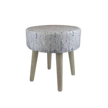 Пуф Rosemary серебро, форма круг 36х36х36 см